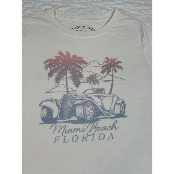 Areopostale Classic Crew Miami Beach Graphic T-shirt size medium - Picture 2 of 5